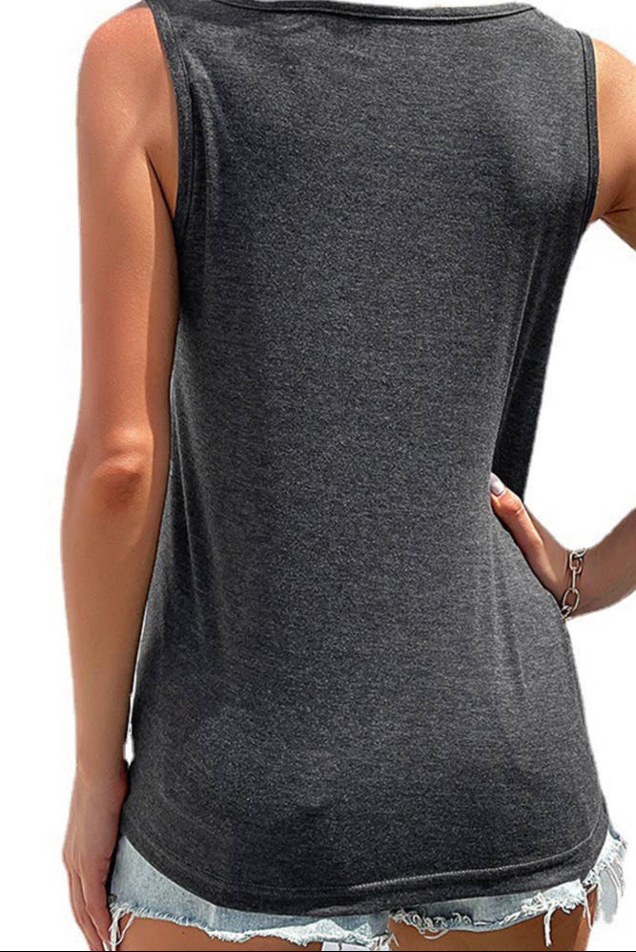 Sleeveless Tie Knot Tank — Brown – Cara Mia & Co.