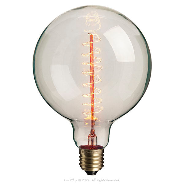 Large Globe Vertical Spiral Filament Bulb