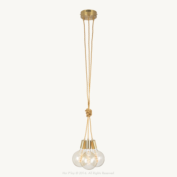 Gold Cluster 3 Ceiling Pendant Light