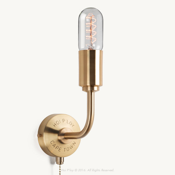 Pullchain 90 Degree Wall Sconce - Brass