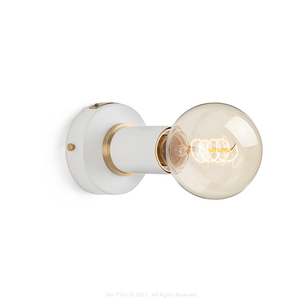 Pullchain White Simple Wall Sconce, Hoi P'loy