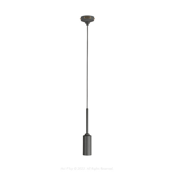 Monotone Charcoal Grey Single Percy Pendant Light