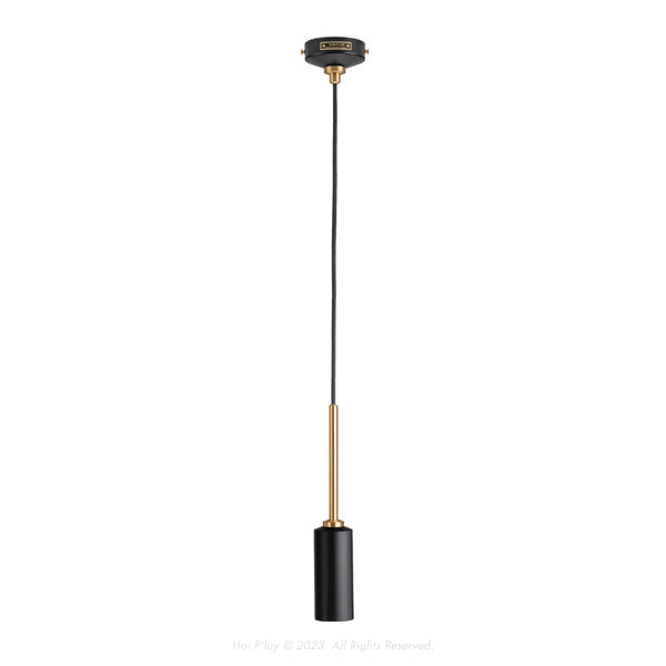 Signature Black & Gold Single Percy Pendant Light