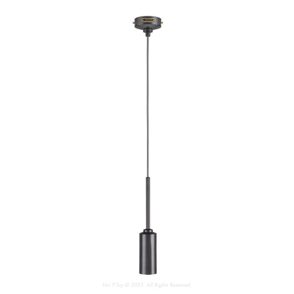 Signature Gunmetal Grey Single Percy Pendant Light