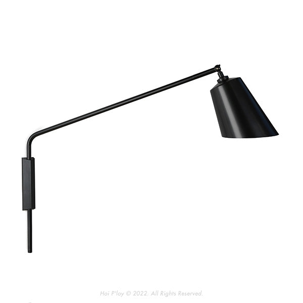 Black Monotone Slim Shady Wall Light