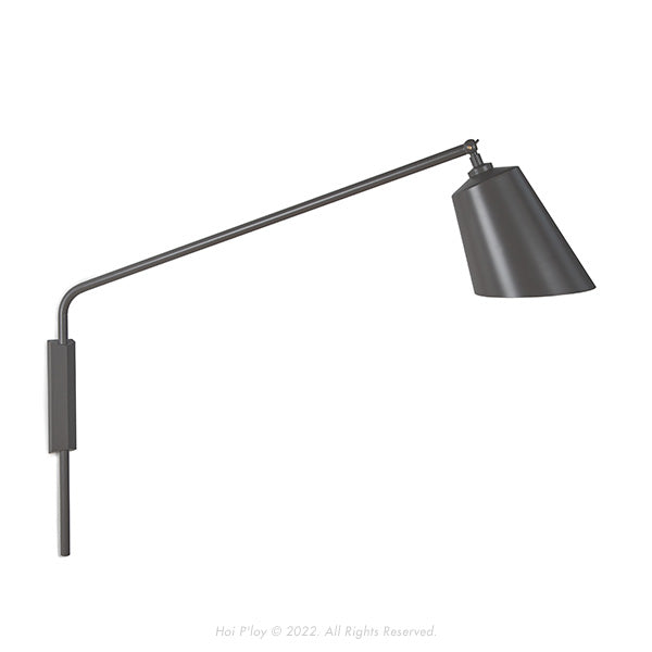 Charcoal Grey Monotone Slim Shady Wall Light