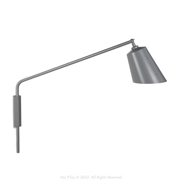 Stone Grey Monotone Slim Shady Wall Light