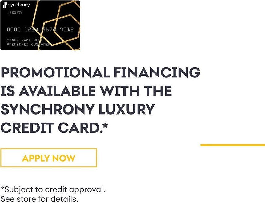 Flexible financing available through Synchrony