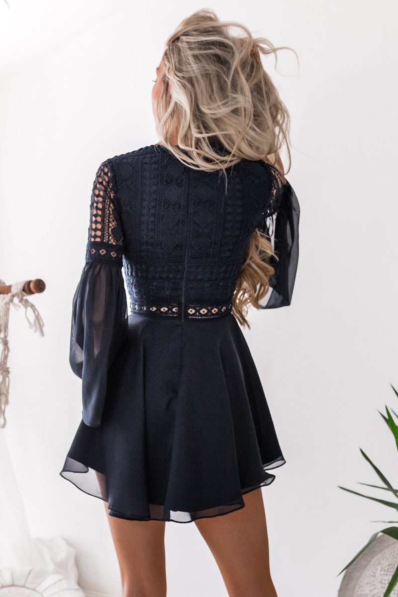 Alyse Dress (Navy) - BEST SELLING – Xenia Boutique