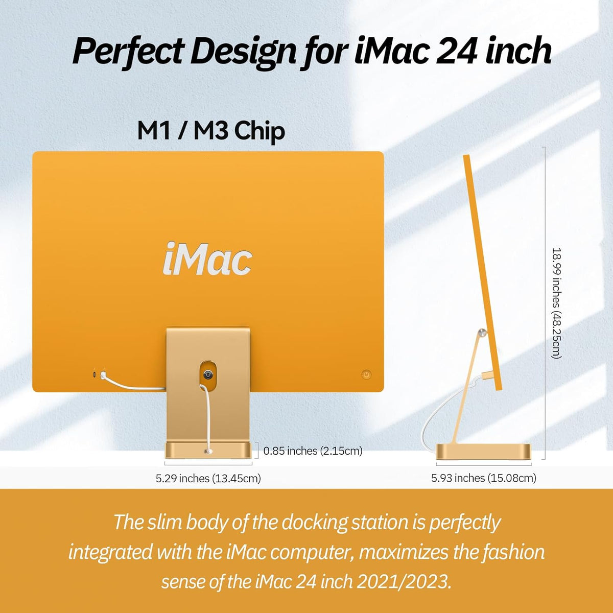 Minisopuru Hub USB C para iMac 24 Pulgadas 2021/2023, Accesorios iMac  Compatible con SSD M.2 NVMe, Hub USB iMac para iMac M1/M3, Adaptador iMac  con USB A/C 10Gbps, SD/TF, SSD M.2(no Incluido)