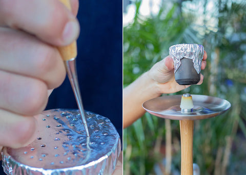 attach the hookah bowl to the stem