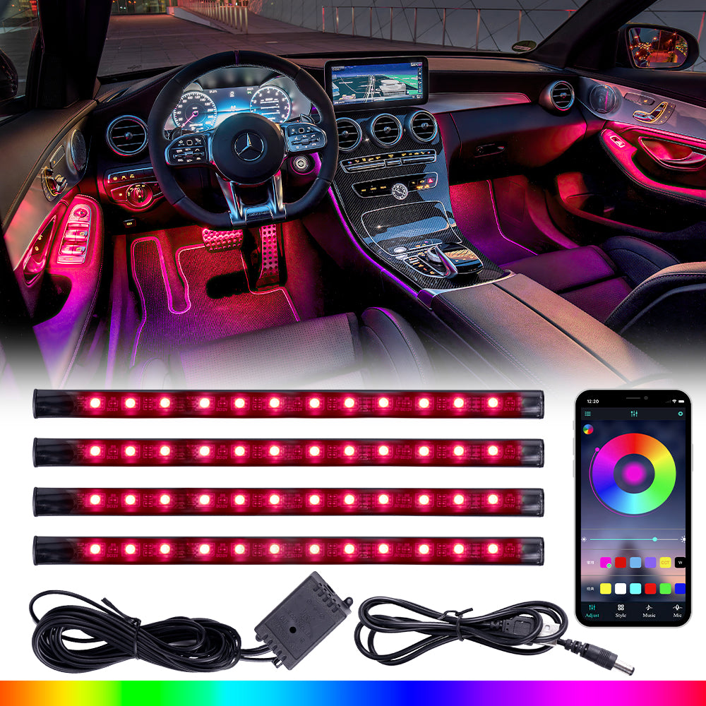 ale kompression Citron Interior Car LED Lights 4 Pcs 48 LEDs - Epiccross™