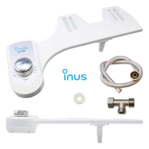 Inus bidet attachment with adjustable water pressure and position