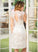 Wedding Dresses Dress Scoop A-Line Lace Cristina Neck Knee-Length Wedding
