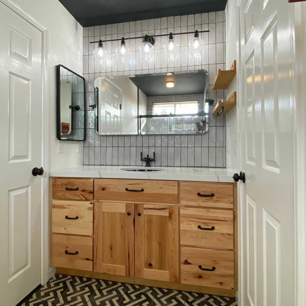 Rustic Hickory Bathroom Vanity