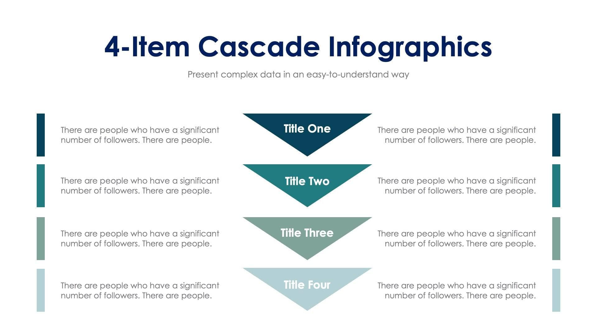4 Item Cascade Slide Infographic Template S02192402