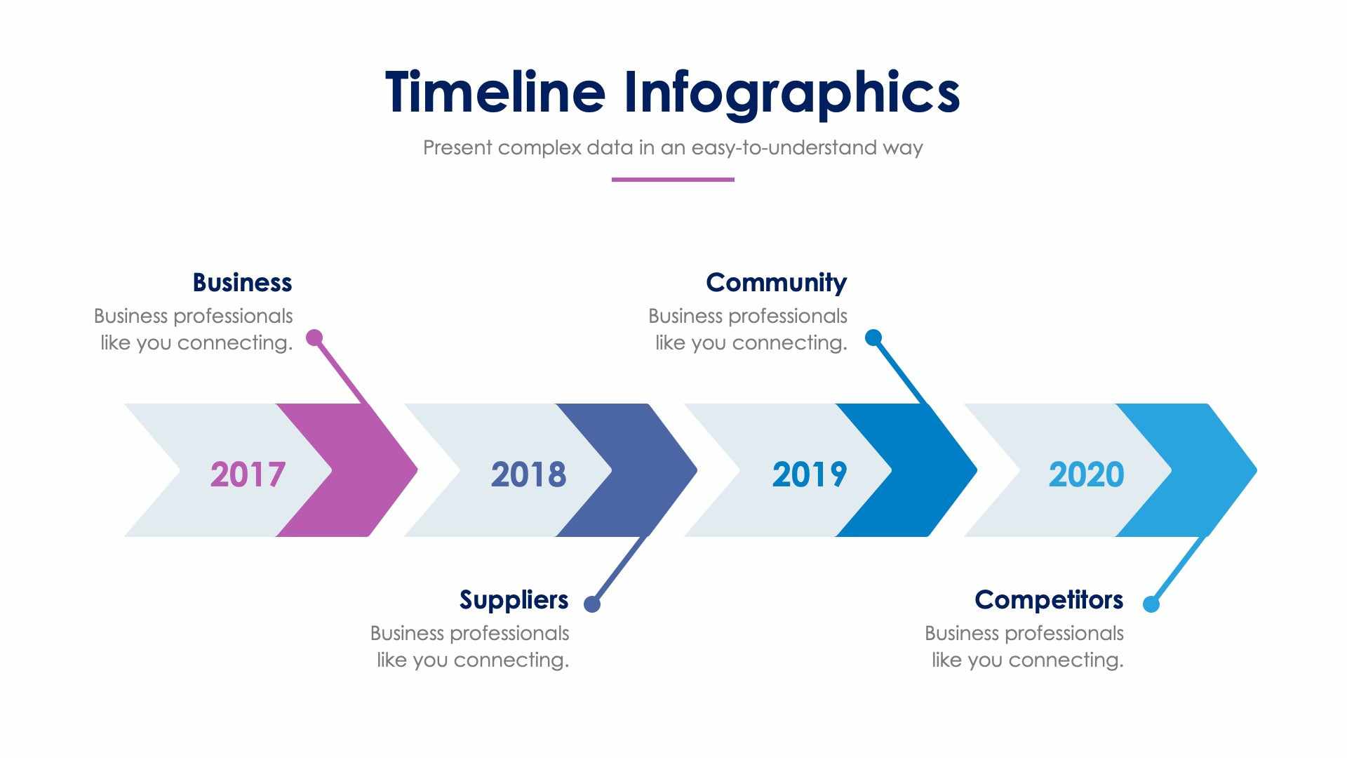 Arrow Flow Timeline Infographic Template