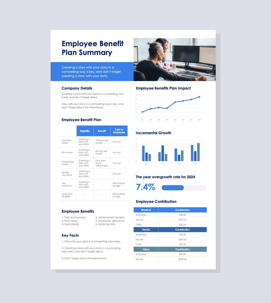 Blue-Employee-Benefit-Plan-One-Page-Summary-Documentt