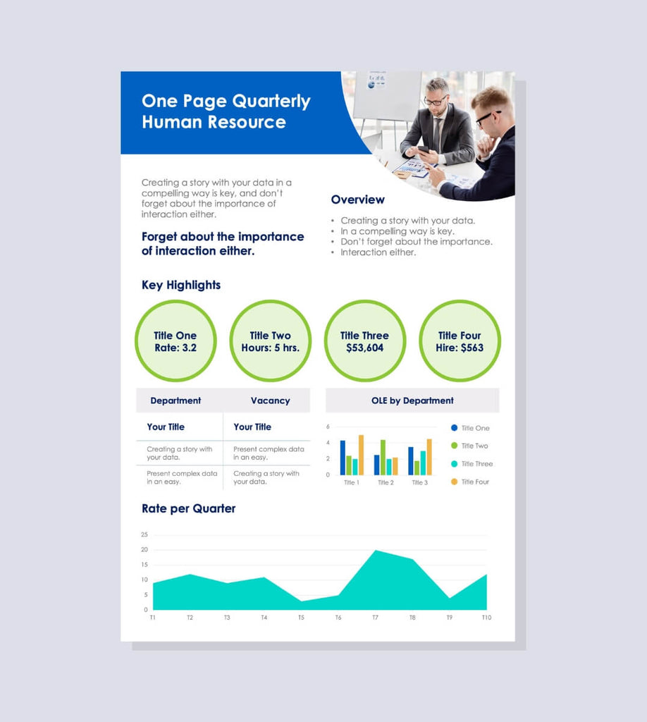 Blue-and-Green-Quarterly-Human-Resource-One-Page-Summary-Report-Document