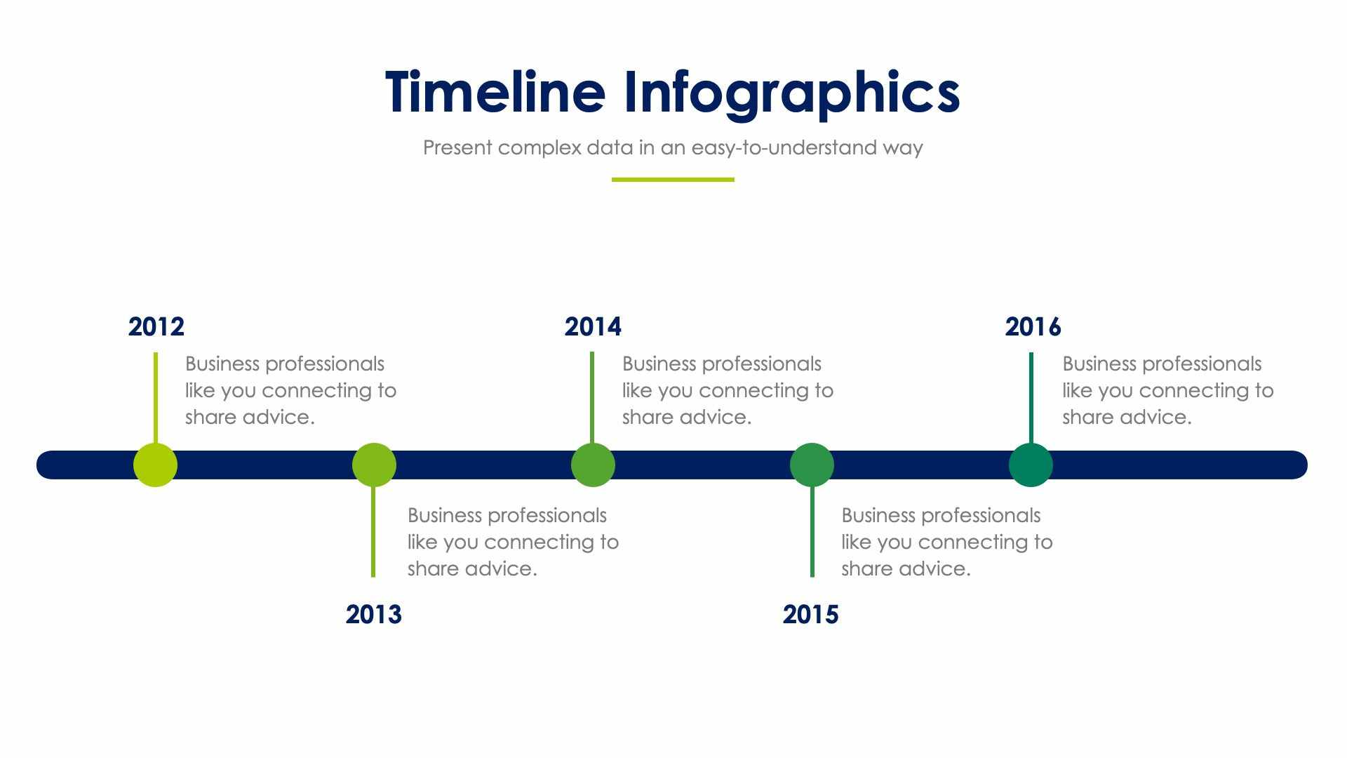 Classic Horizontal Timeline Infographic Template