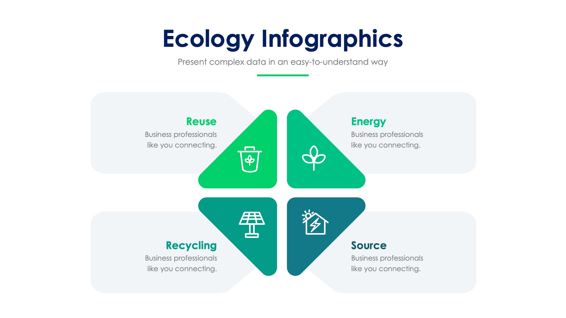EcoQuad Environmental Matrix PowerPoint Template