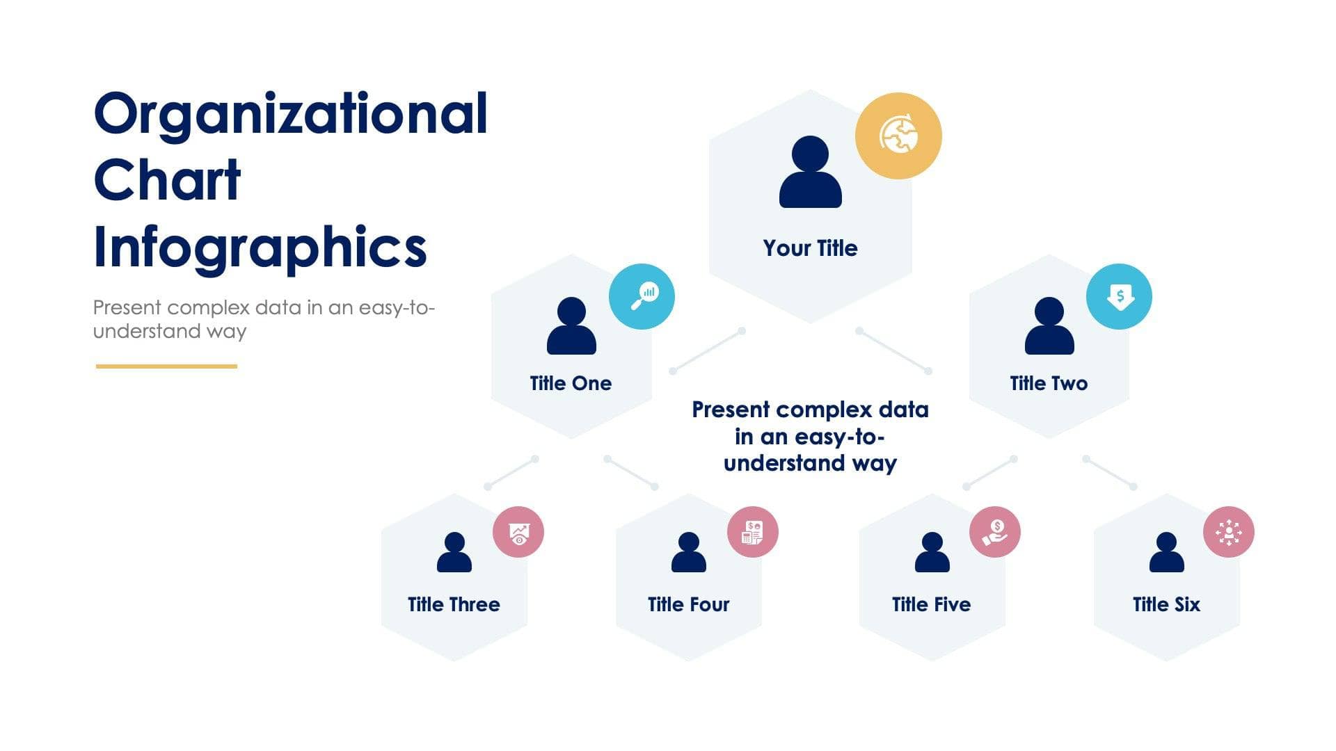 Hexa Flow Organizational Chart Template