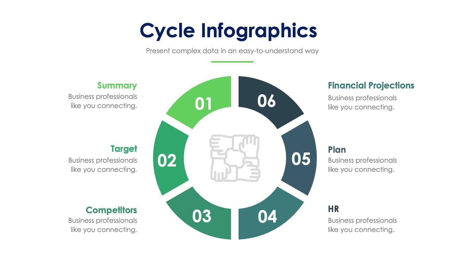 Hexagonal Cycle Infographic Template
