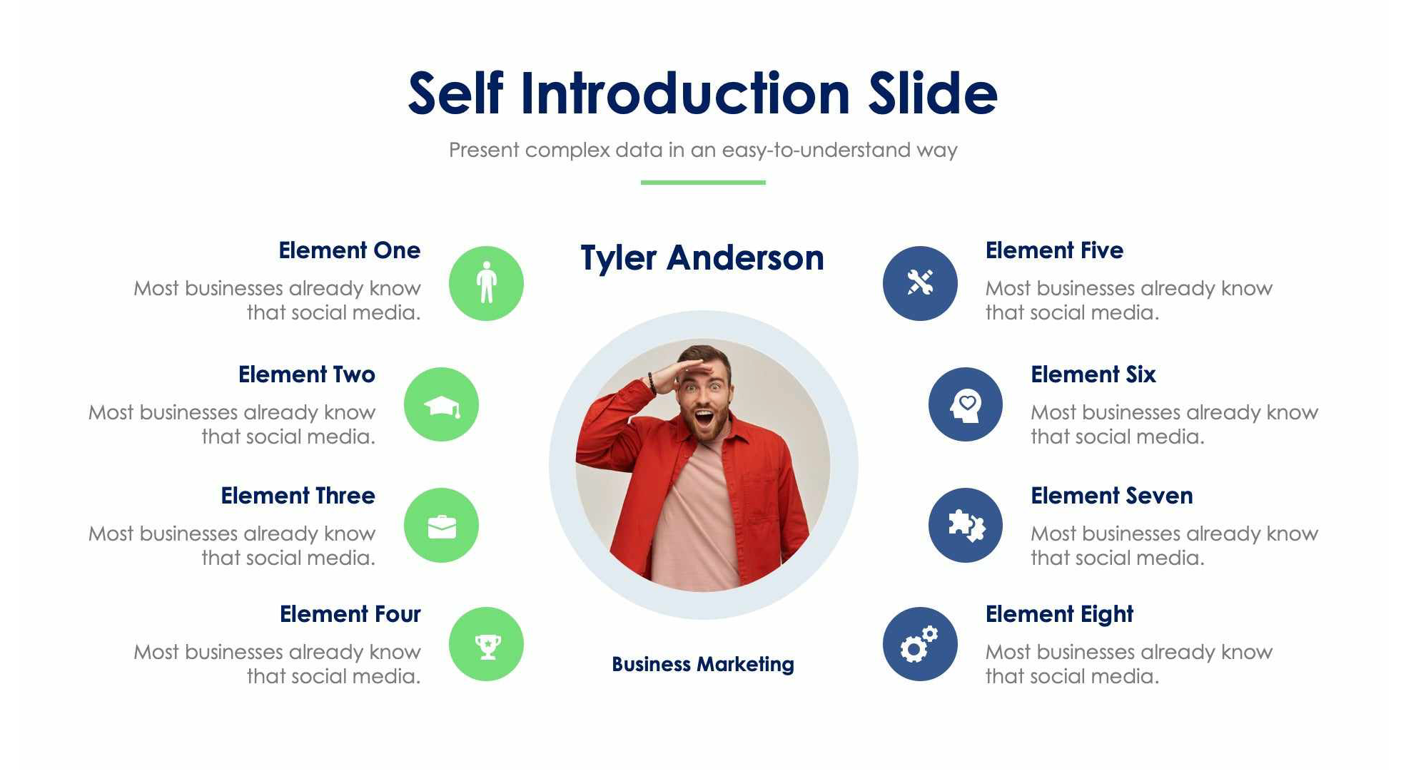 Spotlight Bio Self Introduction PowerPoint Infographic Template