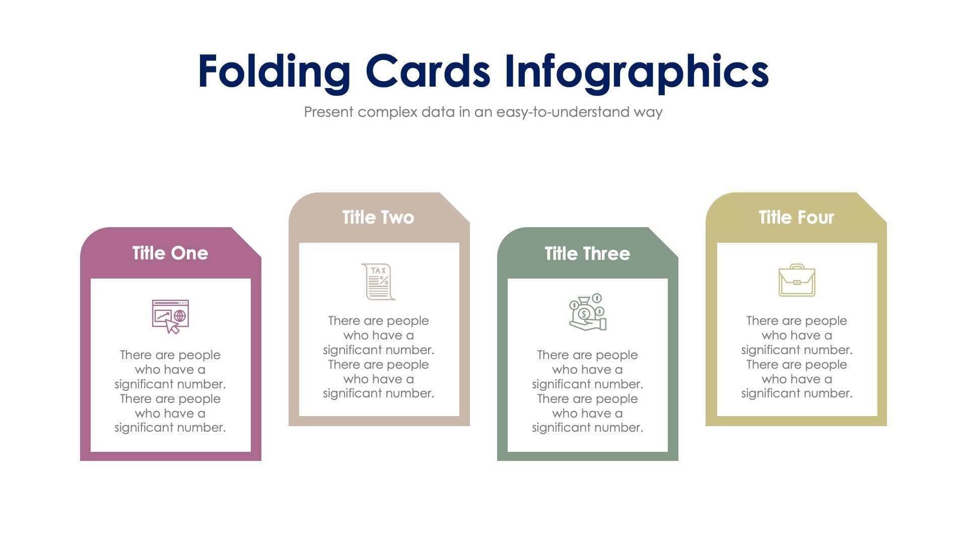 Folding Cards Slide Infographic Template S02202403