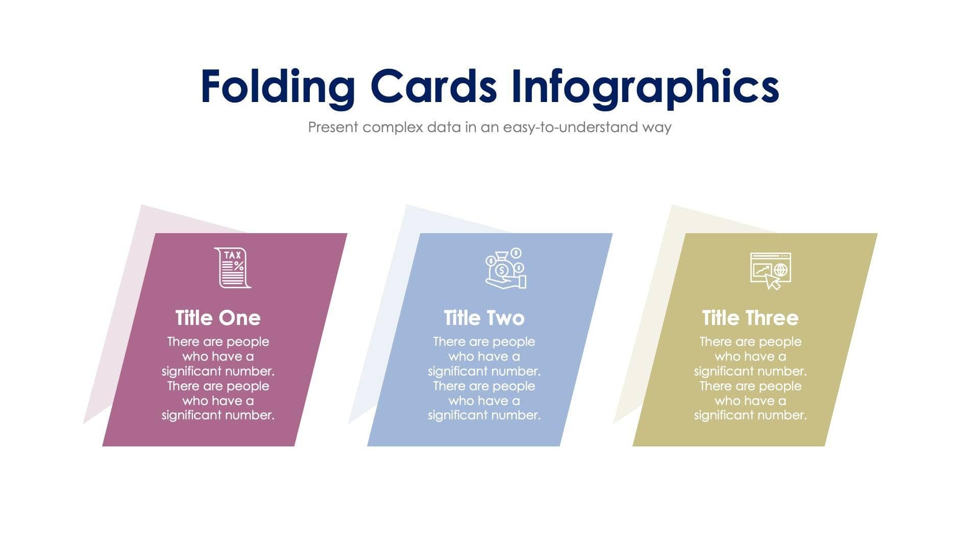 Folding Cards Slide Infographic Template S02202404