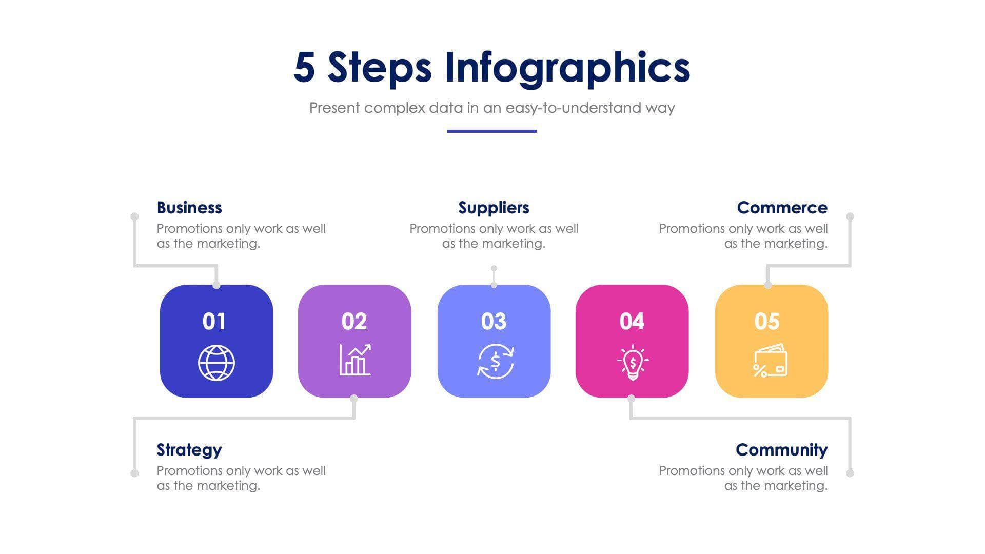 5 Steps Slide Infographic Template S11192115