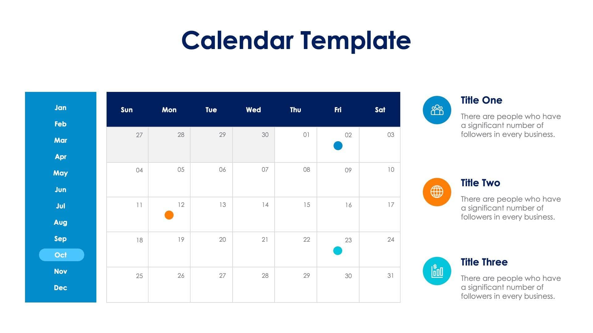 Calendar Slide Template S11012214N Infografolio