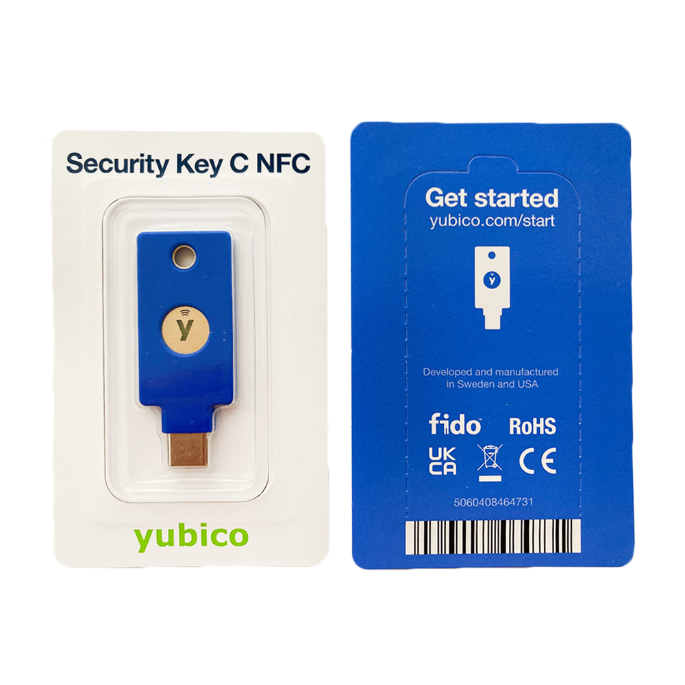 Yubico YubiKey 5c NFC & Usb-c Two Factor Authentication Key Security Device  - Black for sale online