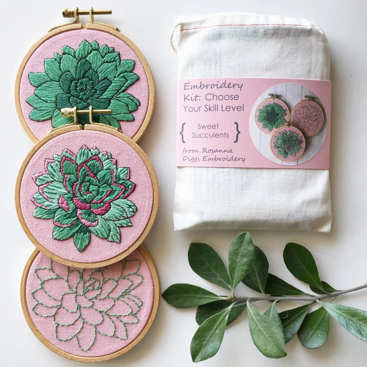 be gentle with yourself embroidery kit – cozyblue