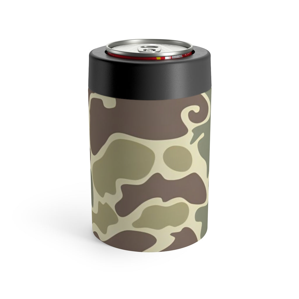 Campaign Leather Can Koozie - Vintage Camo