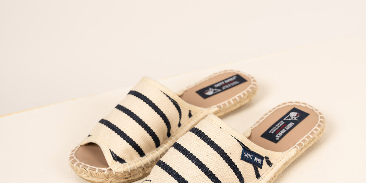 Slipper espadrilles - in striped cotton | SAINT JAMES official website ...