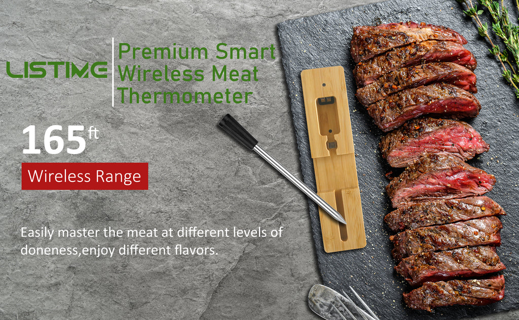 Listime® Meat Thermometer with Bluetooth,100ft Wireless