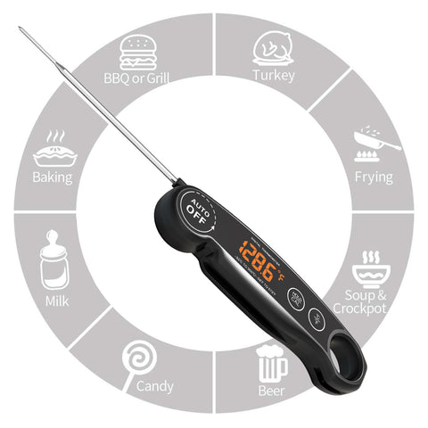 Rechargeable Digital Meat Thermometer with LED Screen – JoyOuce