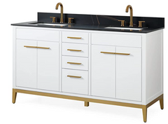 60 Inch White Double Sink Vanity