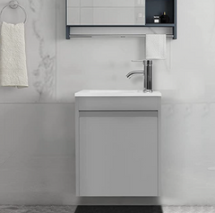 16 Inch Wall Mount Bathroom Vanity For Small Spaces