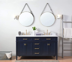 60 Inch Navy Blue Double Sink Vanity