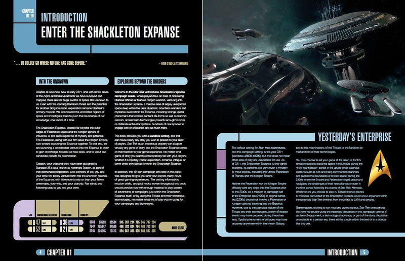 A sample excerpt from Modiphius Entertainment's Shackleton Expanse Campaign Guide for Star Trek Adventures