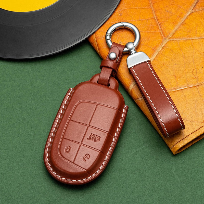 Jeep Exclusive Leather Key Fob Cover Model B T Carbon Official Store 2107