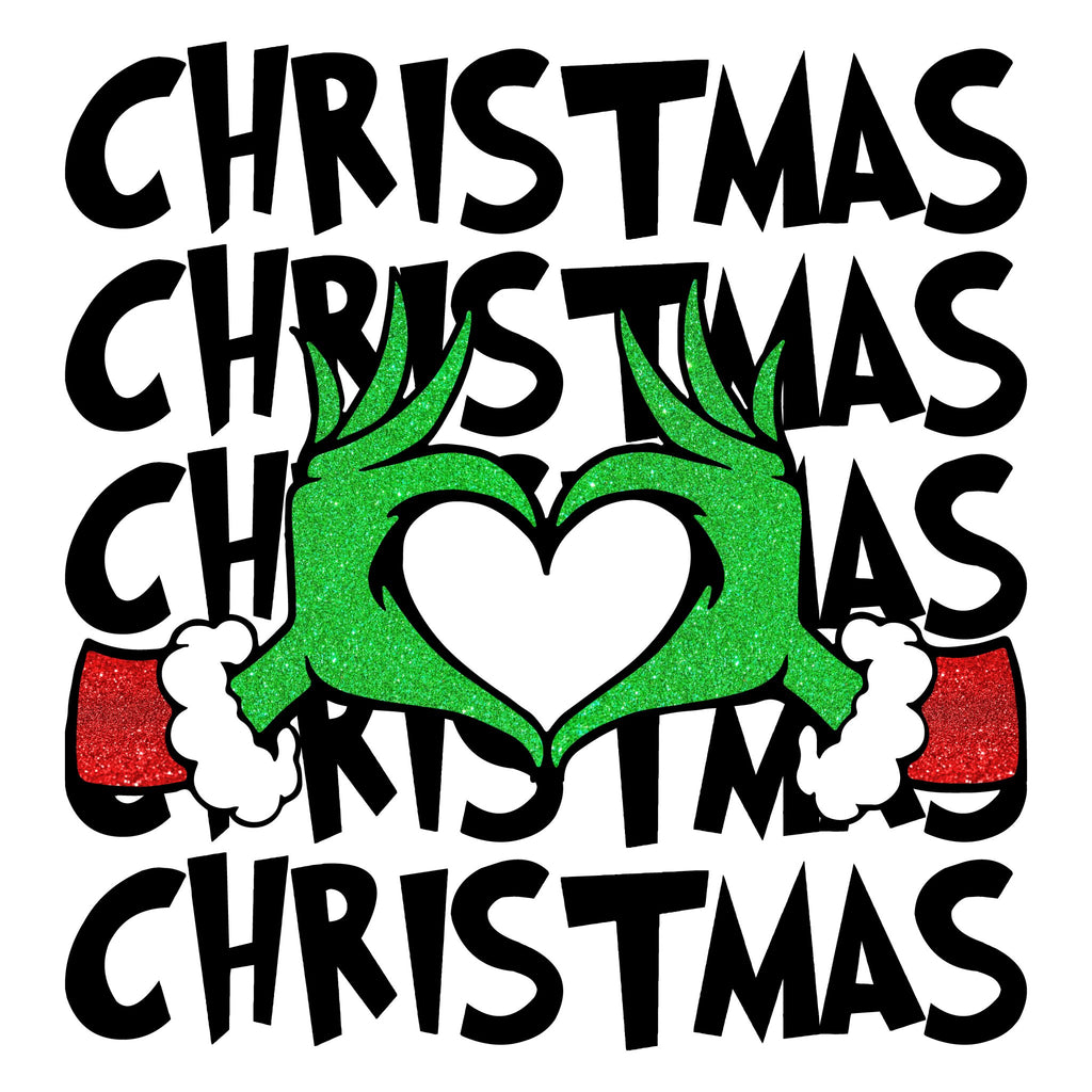 Merry Merry Merry Christmas Grinch Santa Hat Direct To Film (DTF) Tran –  Blu Ridge Design Co. LLC