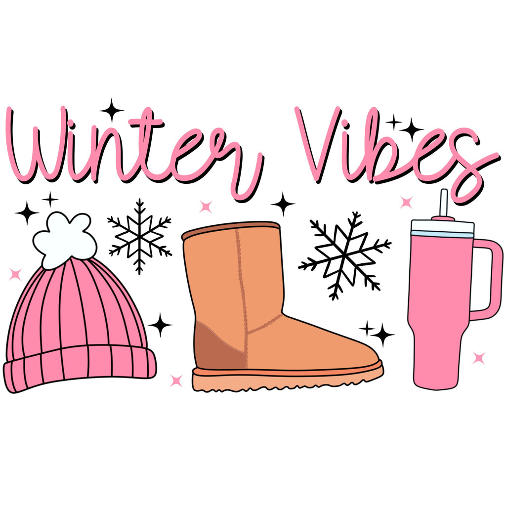 Winter Vibes Winter Basics DTF Transfers, Custom DTF Transfer, Ready F –  Southern Graphic Co