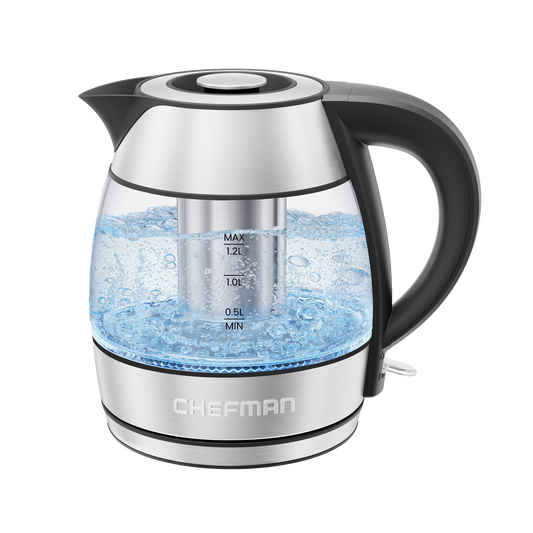 Chefman Electric Hot Water Pot Urn w/ Auto & Manual 5.3 Liter, Silver