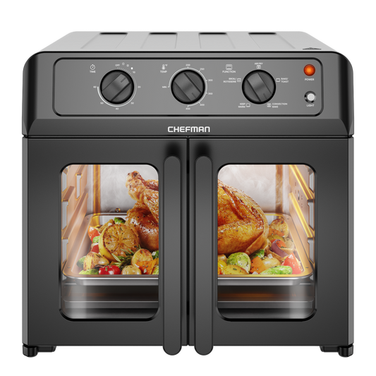 CHEFMAN Air Fryer Toaster Oven XL 20L, Healthy Cooking & User Friendly,  Countertop Convection Bake & Broil, 9 Cooking Functions, Auto Shut-Off 60  Min