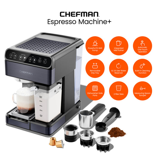 RJ14-UB CHEFMAN - InstaCoffee Single Serve K-Cup Pod Coffee Maker