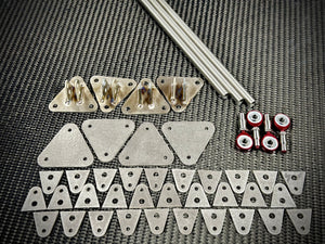 Adjustable Titanium Window Frame Kit - CJ Race Cars - Window Hardware