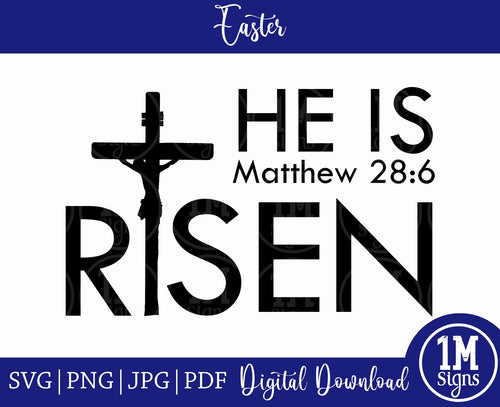 He Is Risen Matthew 28:6 DTF transfer Ready to Press, Easter direct to film  transfers, shirt heat transfers DTF369